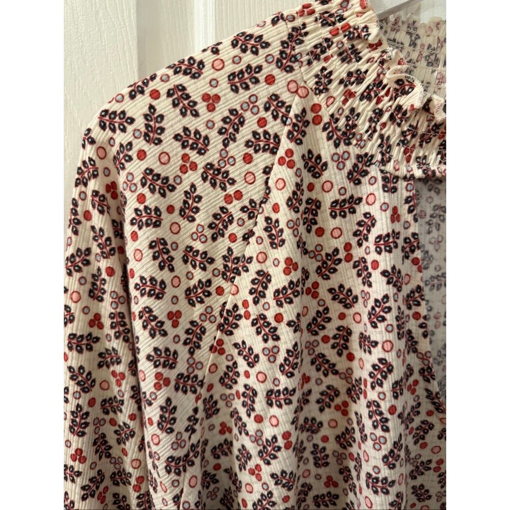 Torrid Mixed Print Cream & Rust Keyhole Elastic H… - image 3